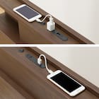 シングル 棚・照明・サイド収納付きベッドフレーム(NS-004 浅型/床板 MBR) 10枚目画像