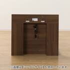 ダブル 棚・照明・サイド収納付きベッドフレーム(NS-004 LEG/LOW すのこ MBR) 10枚目画像