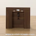 ダブル 棚・照明・サイド収納付きベッドフレーム(NS-004 LEG/LOW すのこ MBR) 10枚目画像