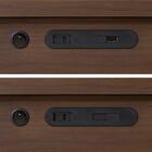 ダブル 棚・照明・サイド収納付きベッドフレーム(NS-004 LEG/LOW すのこ MBR) 14枚目画像