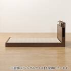 ダブル 棚・照明・サイド収納付きベッドフレーム(NS-004 LEG/LOW すのこ MBR) 20枚目画像