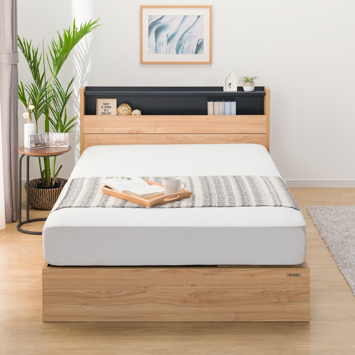 【直接引き取り限定】美品　ニトリ　ベッドフレーム　セミダブル/ダブル ダブルベッドフレーム(EB-002 引出し付き WW DR) | ニトリネット【公式