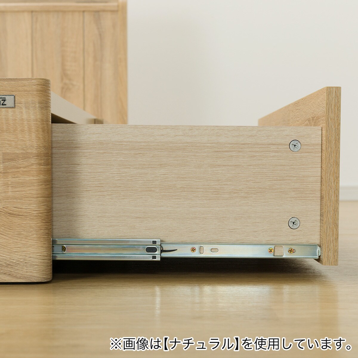 シングル アンティーク調 棚付きベッドフレーム(引出し付き PEL S