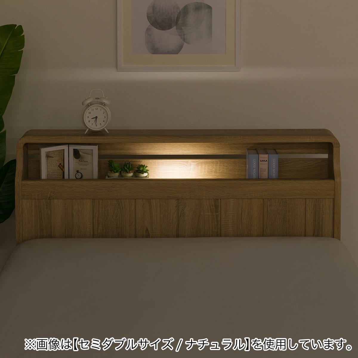 ダブル アンティーク調 棚付きベッドフレーム(引き出し付き PEL L