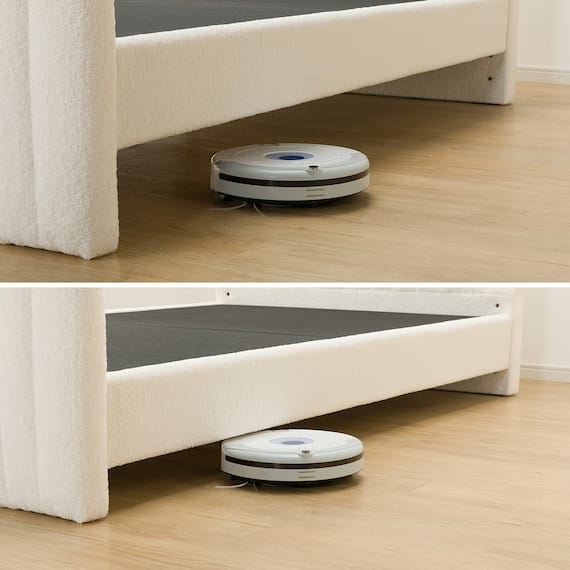 シングル ふわふわベッドフレーム (SLK WH) 12枚目画像