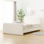 セミダブル ふわふわベッドフレーム (SLK WH) 3枚目画像