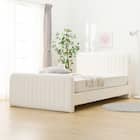 セミダブル ふわふわベッドフレーム (SLK WH) 3枚目画像