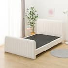 セミダブル ふわふわベッドフレーム (SLK WH) 4枚目画像