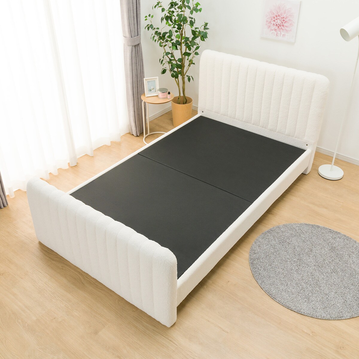 セミダブル ふわふわベッドフレーム (SLK WH) | ニトリネット【公式