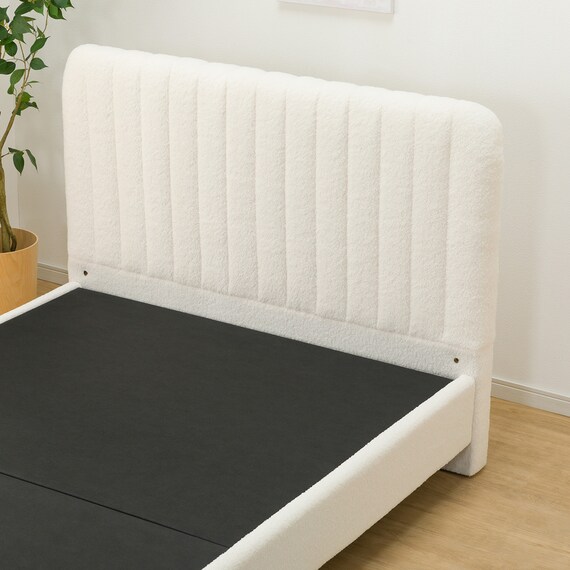 セミダブル ふわふわベッドフレーム (SLK WH) 6枚目画像