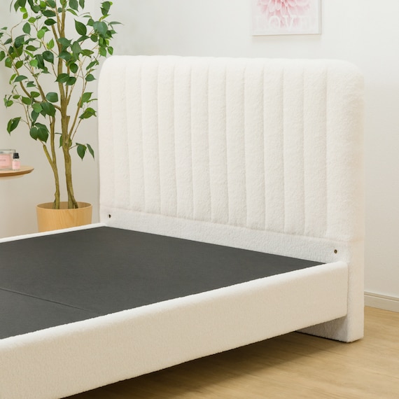 セミダブル ふわふわベッドフレーム (SLK WH) 7枚目画像