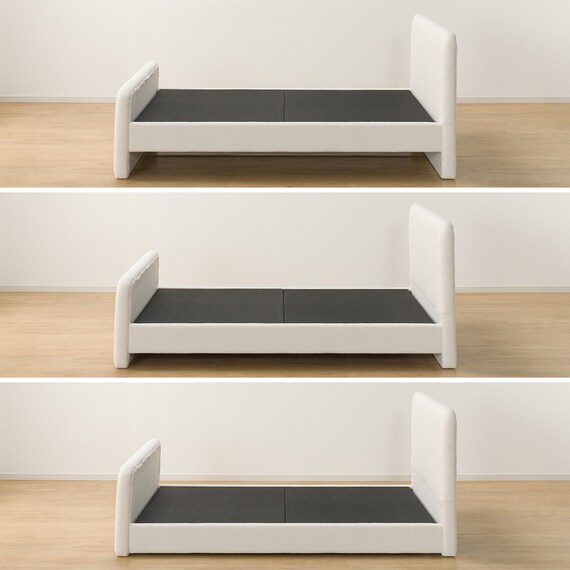 セミダブル ふわふわベッドフレーム (SLK WH) 9枚目画像