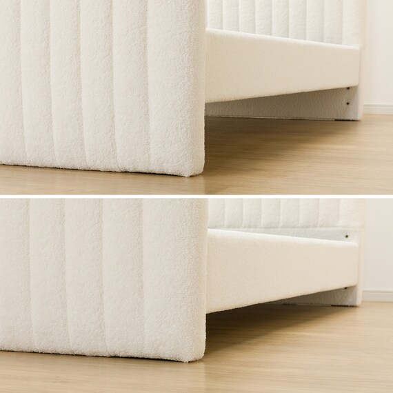 セミダブル ふわふわベッドフレーム (SLK WH) 11枚目画像