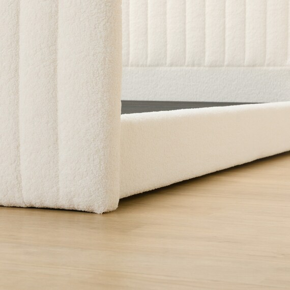 セミダブル ふわふわベッドフレーム (SLK WH) 13枚目画像