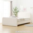 ダブル ふわふわベッドフレーム (SLK WH) 3枚目画像