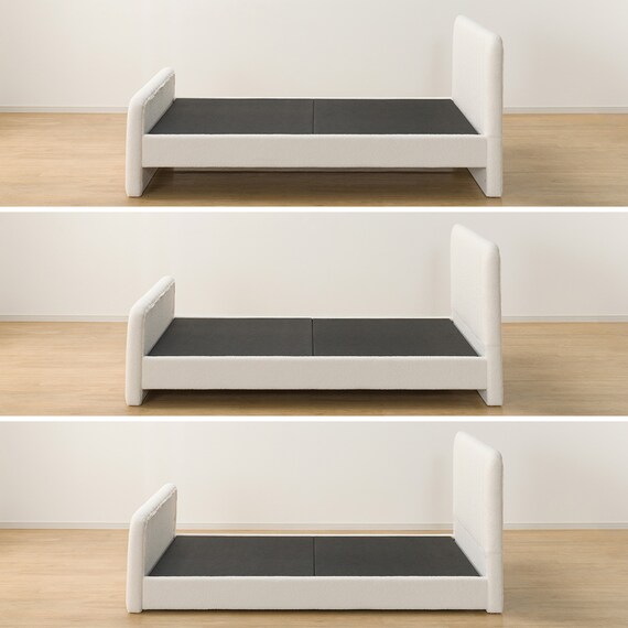 ダブル ふわふわベッドフレーム (SLK WH) 9枚目画像