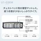 すのこセミダブルフラットヘッドボードチェストベッドセット(N-ジオF-DP WW/U1-03 EM） 10枚目画像