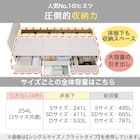 【大容量収納付き】チェストベッドフレーム セミダブル (N-ジオF-DP 40O-S すのこ GW) 6枚目画像
