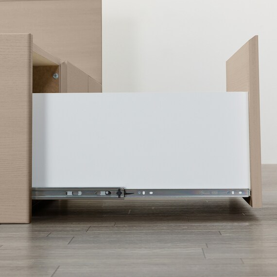 【大容量収納付き】チェストベッドフレーム セミダブル (N-ジオF-DP 40O-S すのこ GW) 18枚目画像