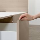 【大容量収納付き】チェストベッドフレーム セミダブル (N-ジオF-DP 40O-S すのこ GW) 19枚目画像