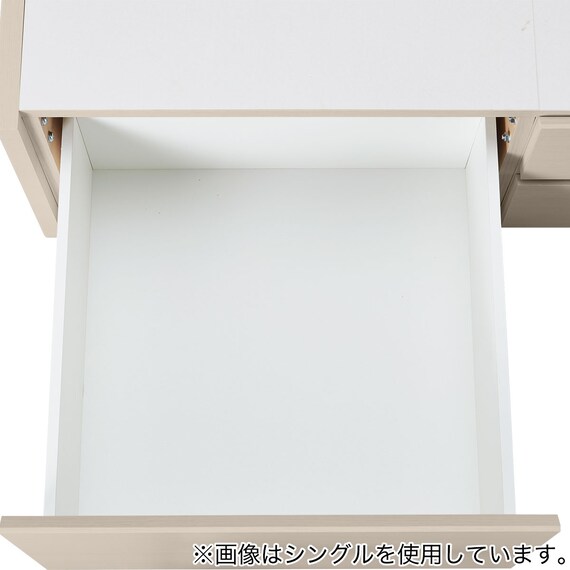 【大容量収納付き】チェストベッドフレーム セミダブル (N-ジオF-DP 40O-S すのこ GW) 20枚目画像