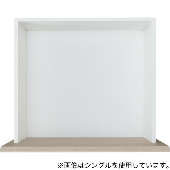 【大容量収納付き】チェストベッドフレーム セミダブル (N-ジオF-DP 40O-S すのこ GW) 21枚目画像