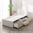 【大容量収納付き】ダブルチェストベッド + マットレスセット (N-ジオF-DP 40O-S すのこ WW/U1-03 EM) 12枚目画像