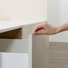 【大容量収納付き】ダブルチェストベッド + マットレスセット (N-ジオF-DP 40O-S すのこ WW/U1-03 EM) 16枚目画像