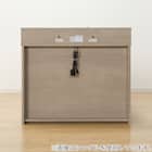 【大容量収納×棚・コンセント・ライト付き】チェストベッドフレーム セミダブル (N-ジオC-DP 40O-S すのこ GW) 19枚目画像