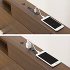 【大容量収納×棚・コンセント・ライト付き】チェストベッドフレーム ダブル (N-ジオC-DP 40O-S すのこ MBR) 20枚目画像