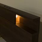 【大容量収納×棚・コンセント・ライト付き】チェストベッドフレーム ダブル (N-ジオC-DP 40O-S すのこ MBR) 22枚目画像