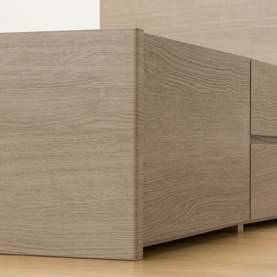 【大容量収納×棚・コンセント・ライト付き】ダブルチェストベッドフレーム (N-ジオC-DP 40O-S すのこ GW) 28枚目画像