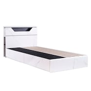 棚・照明付きチェストベッドフレーム