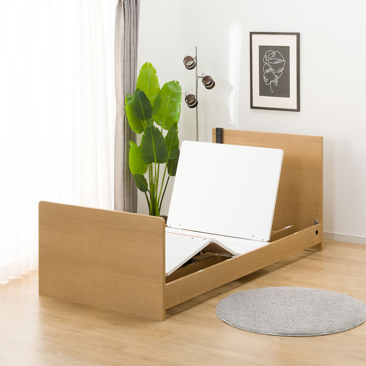 電動リクライニングベッド 木製　ニトリ【配送料込み】 nitori-net_2110600023335