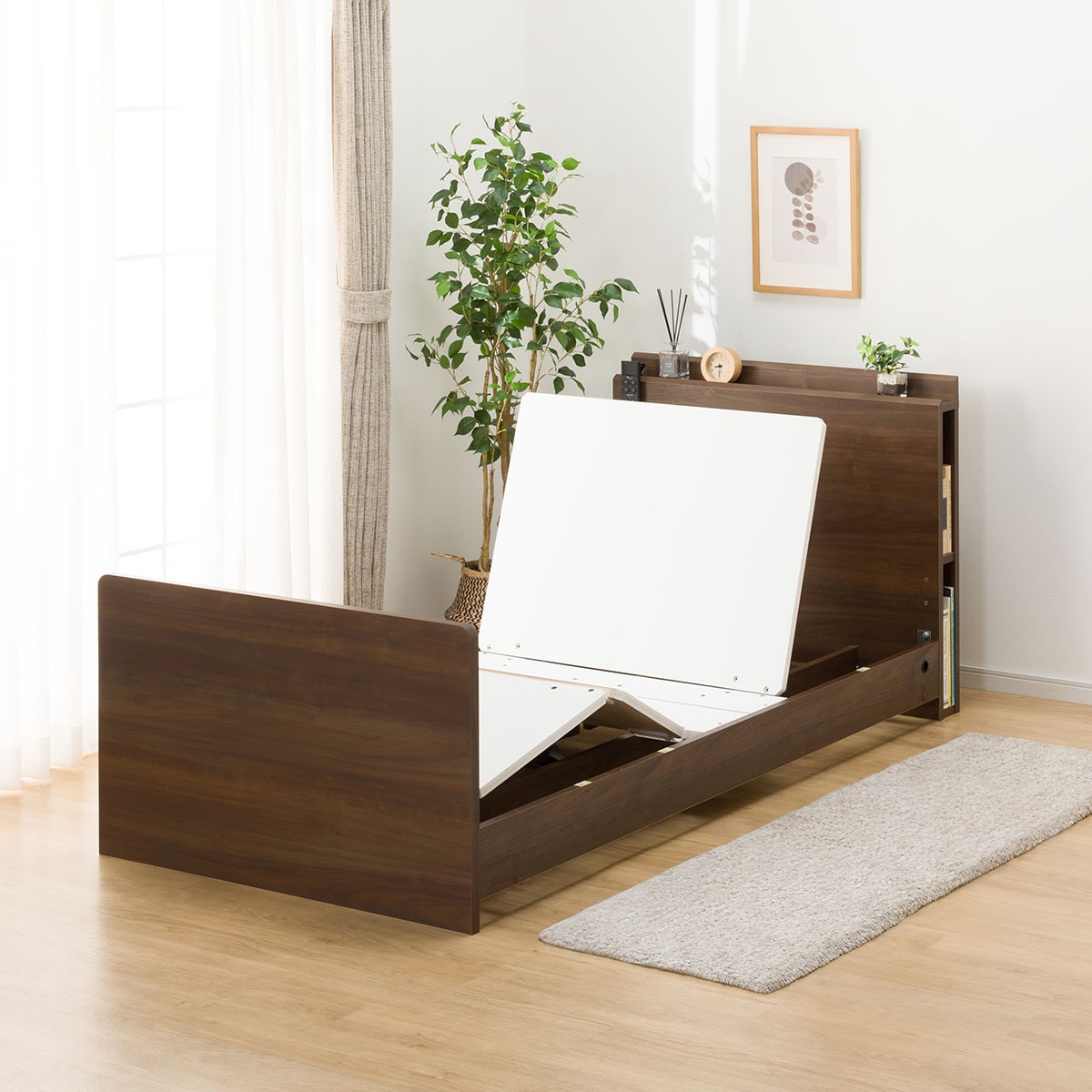 非課税】電動シングルベッドフレーム＋マットレスセット(NS003 ST MBR