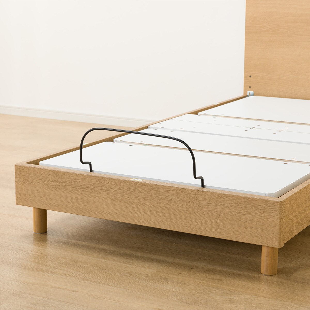 非課税】電動シングルベッドフレーム＋マットレスセット(NS001 LEG LBR