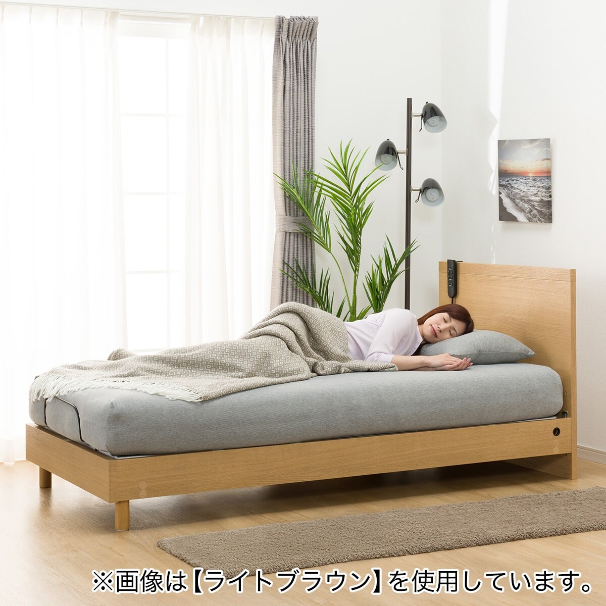 非課税】電動シングルベッドフレーム＋マットレスセット(NS001