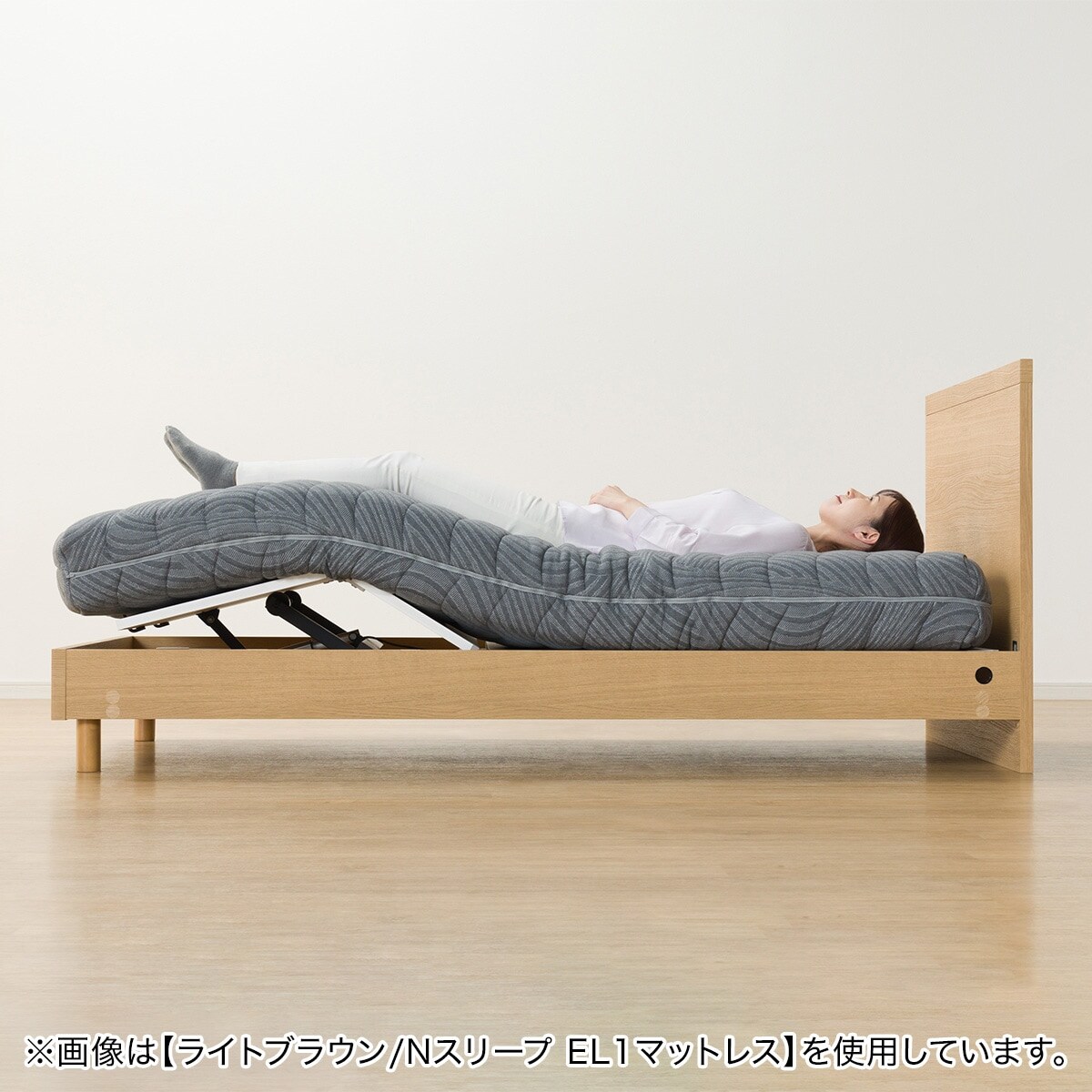 非課税】電動シングルベッドフレーム＋マットレスセット(NS001