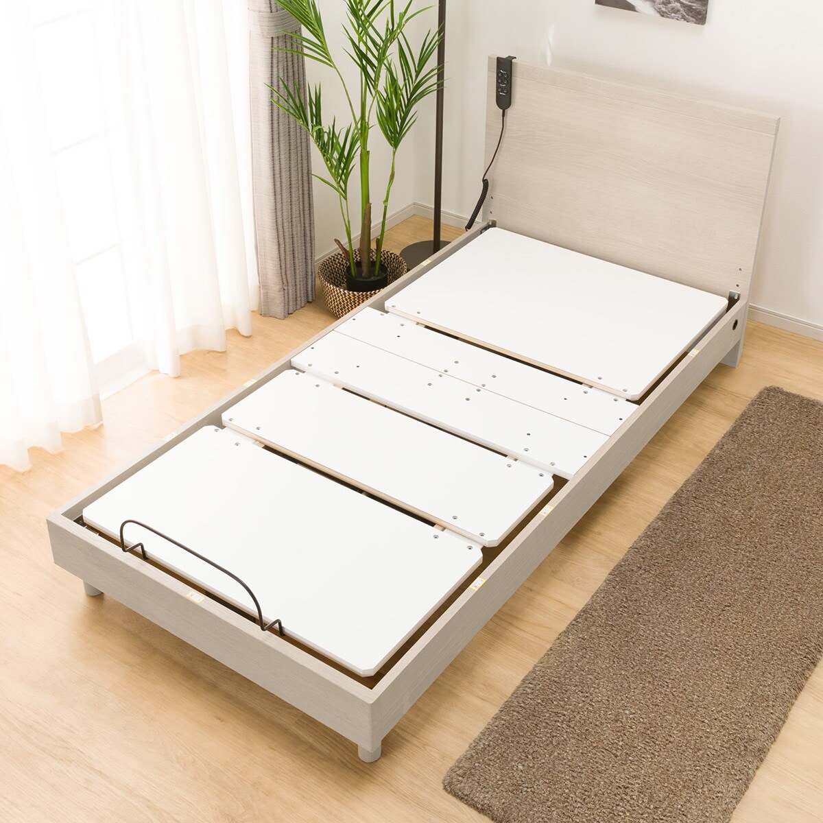 非課税】電動シングルベッドフレーム(NS001 LEG GY) | ニトリネット