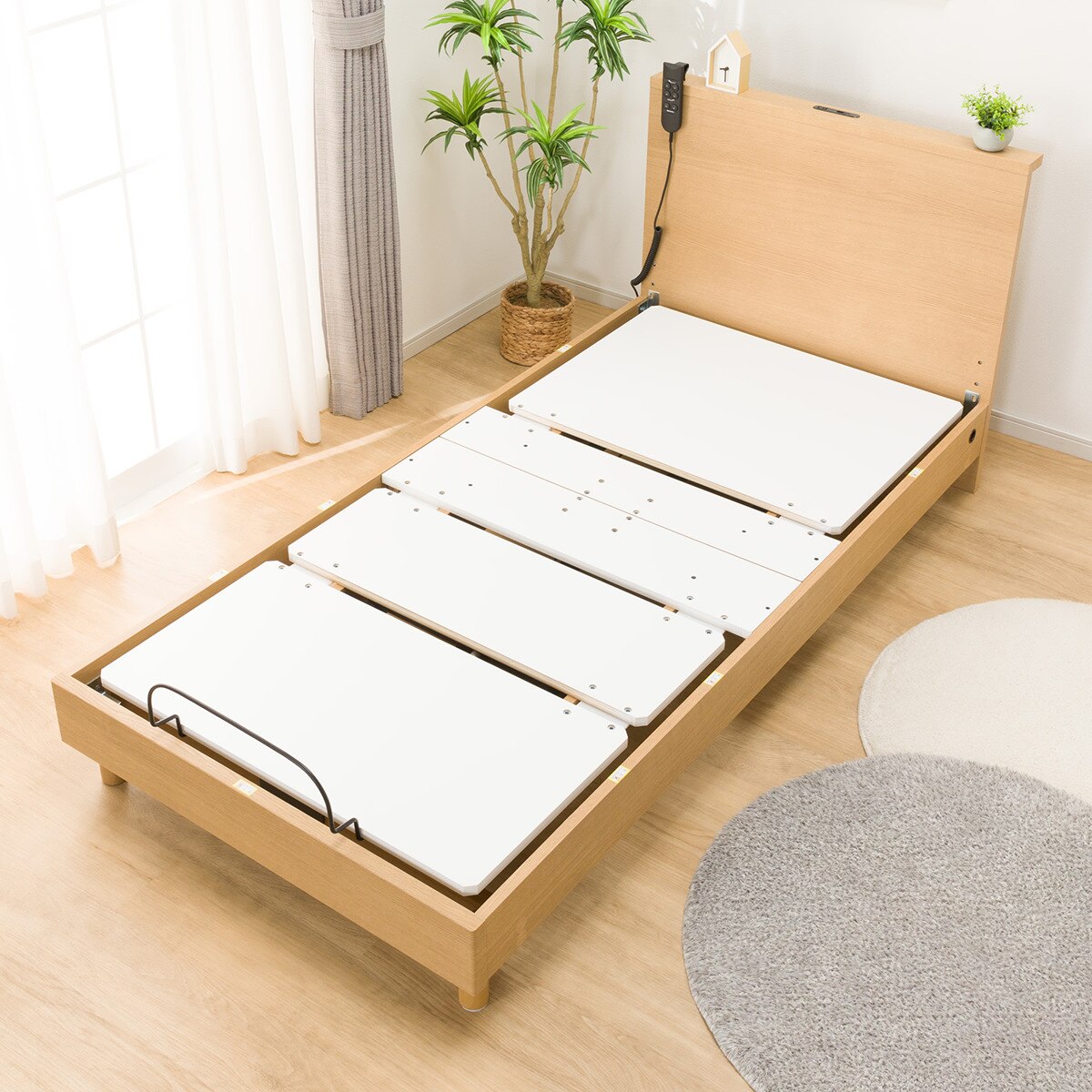 福沢❤️ニトリシングルベッドマットレス写真 楽天市場】4分割 マットレストッパー付きシングルマットレス(GY