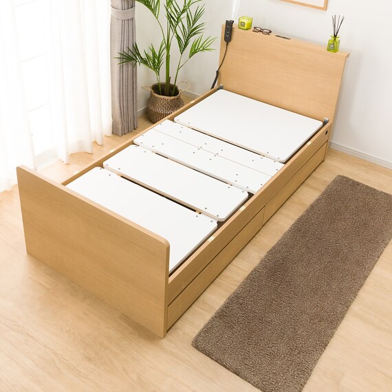 【非課税】電動シングルベッドフレーム(NS002 DR LBR) 7枚目画像