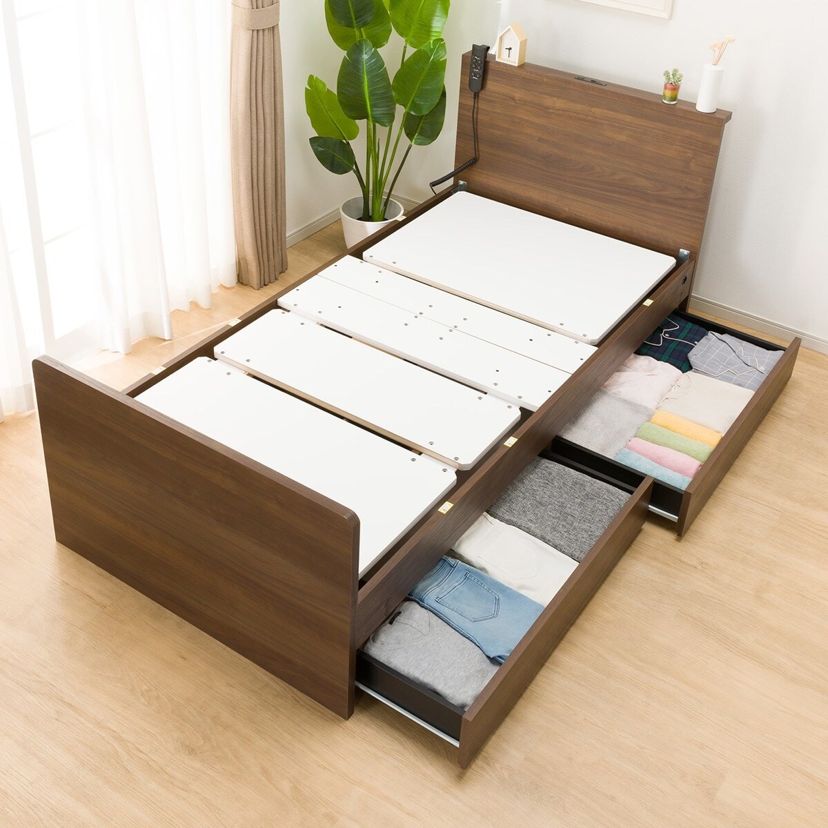 ☆美品☆ニトリ 電動シングルベッドフレーム マットレス ニトリ ベッド 非課税 介護ベッド 電動シングルベッドフレーム+