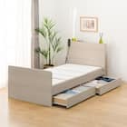 【非課税】電動シングルベッドフレーム + マットレスセット(NS002 DR GY/E2-04) 10枚目画像