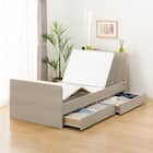 【非課税】電動シングルベッドフレーム + マットレスセット(NS002 DR GY/E2-04) 12枚目画像