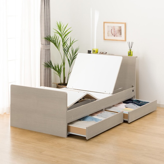 【非課税】電動シングルベッドフレーム + マットレスセット(NS002 DR GY/E2-04) 12枚目画像