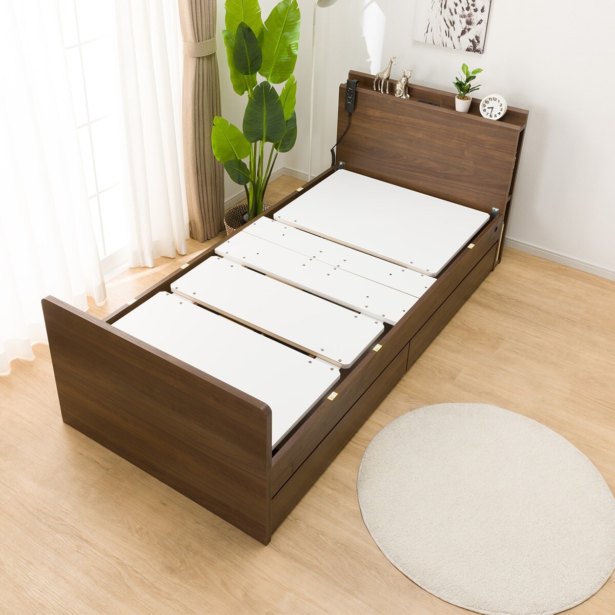 非課税】電動シングルベッドフレーム＋マットレスセット(NS003