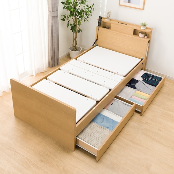 【非課税】電動シングルベッドフレーム(NS004 DR LBR) 8枚目画像