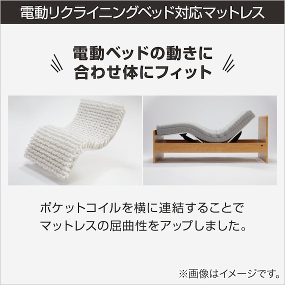 【非課税】電動シングルベッドフレーム + マットレスセット(NS004 DR GY/E2-04) 4枚目画像