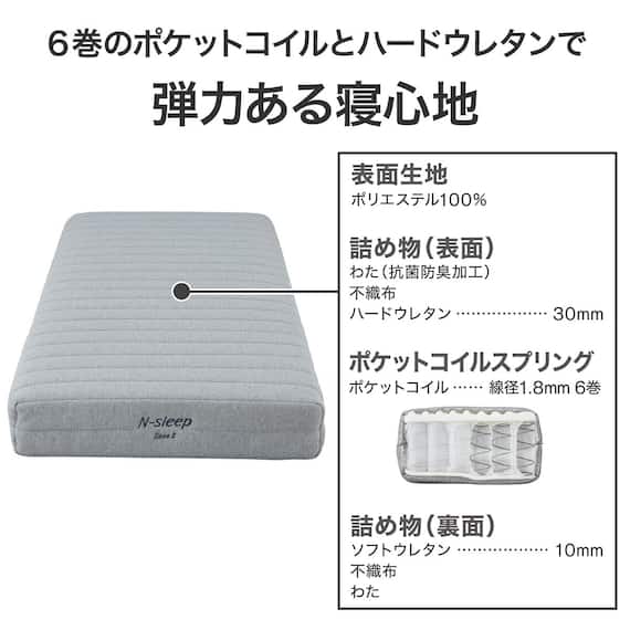 電動セミダブルベッドフレーム + マットレスセット(NS001 ST GY/E2-04) 25枚目画像