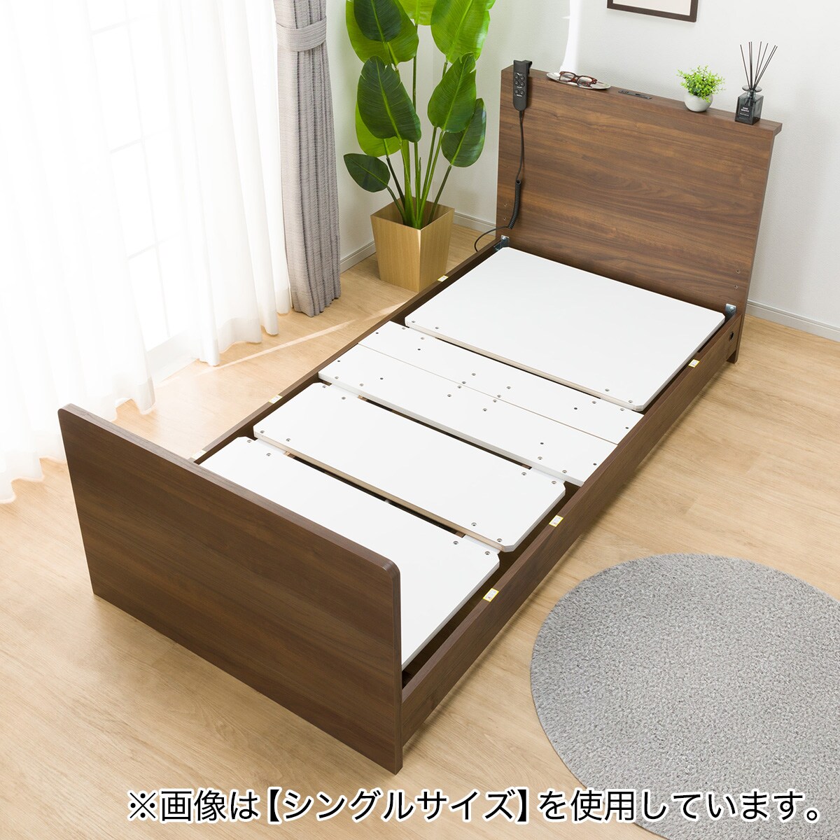 電動セミダブルベッドフレーム + マットレスセット(NS002 ST MBR/E2-04